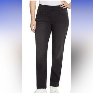 Nine West Heidi Pull On Women's Black Straight Leg Jeans